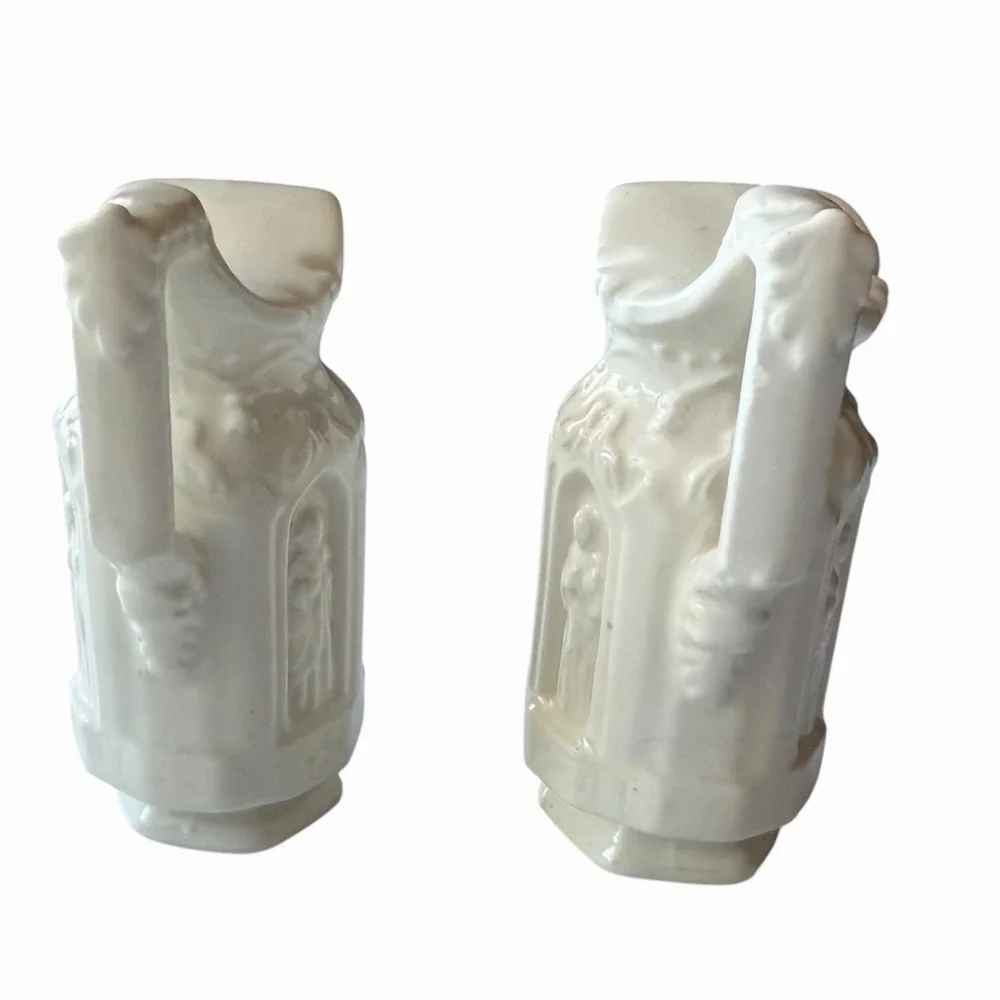 Vintage LEGO Japan #3354 Apostle Pitcher Salt Pepper Shakers Gothic White